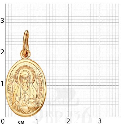 нательная икона святая пре­по­доб­но­му­че­ни­ца ве­ли­кая кня­ги­ня ели­са­ве­та алапаевская, золото 585 пробы красное (артикул 25-108)
