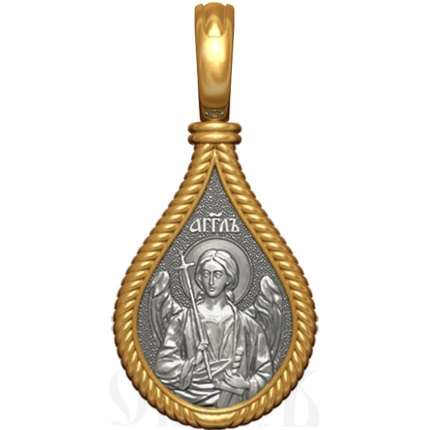 нательная икона св. праведная иоанна мироносица, серебро 925 проба с золочением (арт. 06.020)