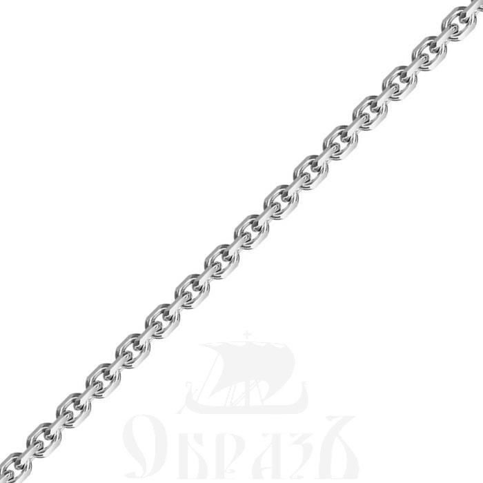 цепь плетение "кобра" серебро 925 пробы с родиевым покрытием (арт. нц 22-053-3 d0,45)