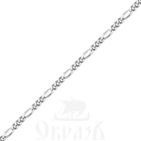 цепь плетение "фигаро" (cartie) 3х1 с алмазной огранкой серебро 925 пробы (арт. 9003040)