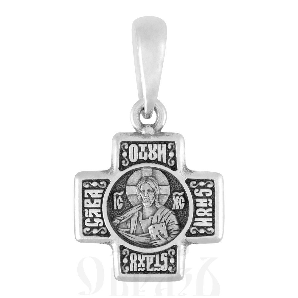 крест «господь вседержитель, ангел хранитель», серебро 925 проба (арт. 101.648)