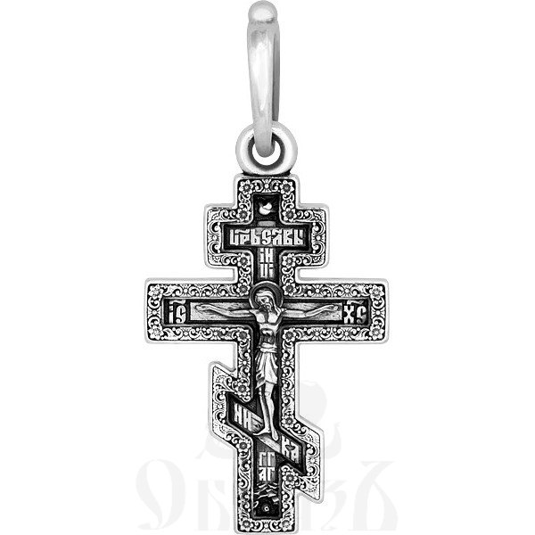 крест «распятие. молитва «да воскреснет бог», серебро 925 проба (арт. 101.497)